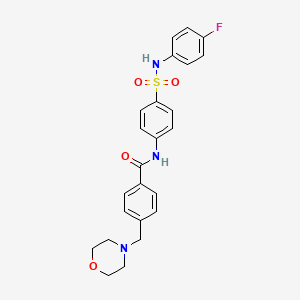 molecular formula C24H24FN3O4S B3469832 N-(4-{[(4-fluorophenyl)amino]sulfonyl}phenyl)-4-(4-morpholinylmethyl)benzamide 