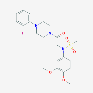 N-(3,4-dimethoxyphenyl)-N-{2-[4-(2-fluorophenyl)-1-piperazinyl]-2-oxoethyl}methanesulfonamide