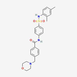 N-(4-{[(2,4-dimethylphenyl)amino]sulfonyl}phenyl)-4-(4-morpholinylmethyl)benzamide