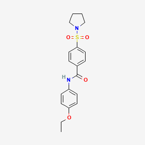 molecular formula C19H22N2O4S B3469884 N-(4-ethoxyphenyl)-4-(1-pyrrolidinylsulfonyl)benzamide 