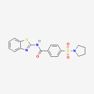 N-1,3-benzothiazol-2-yl-4-(1-pyrrolidinylsulfonyl)benzamide