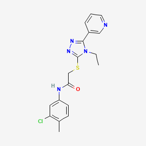 N-(3-chloro-4-methylphenyl)-2-{[4-ethyl-5-(3-pyridinyl)-4H-1,2,4-triazol-3-yl]thio}acetamide