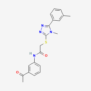 N-(3-acetylphenyl)-2-{[4-methyl-5-(3-methylphenyl)-4H-1,2,4-triazol-3-yl]thio}acetamide