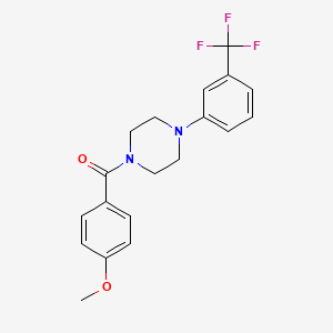 molecular formula C19H19F3N2O2 B3469933 1-(4-methoxybenzoyl)-4-[3-(trifluoromethyl)phenyl]piperazine 