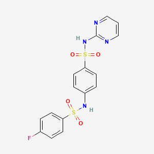 4-fluoro-N-{4-[(2-pyrimidinylamino)sulfonyl]phenyl}benzenesulfonamide