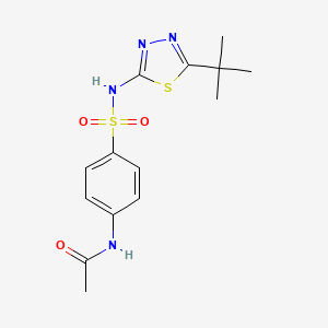 N-(4-{[(5-tert-butyl-1,3,4-thiadiazol-2-yl)amino]sulfonyl}phenyl)acetamide