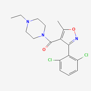 1-{[3-(2,6-dichlorophenyl)-5-methyl-4-isoxazolyl]carbonyl}-4-ethylpiperazine