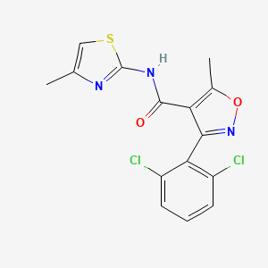 molecular formula C15H11Cl2N3O2S B3469964 3-(2,6-dichlorophenyl)-5-methyl-N-(4-methyl-1,3-thiazol-2-yl)-4-isoxazolecarboxamide 