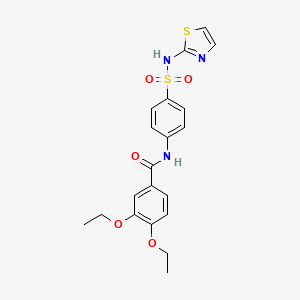 molecular formula C20H21N3O5S2 B3469978 3,4-diethoxy-N-{4-[(1,3-thiazol-2-ylamino)sulfonyl]phenyl}benzamide 