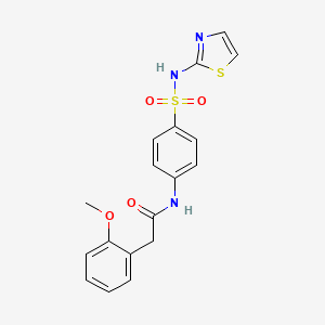 molecular formula C18H17N3O4S2 B3469985 2-(2-methoxyphenyl)-N-{4-[(1,3-thiazol-2-ylamino)sulfonyl]phenyl}acetamide 