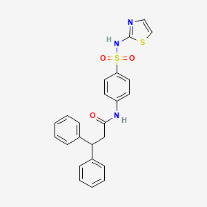 3,3-diphenyl-N-{4-[(1,3-thiazol-2-ylamino)sulfonyl]phenyl}propanamide