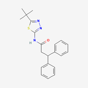 N-(5-tert-butyl-1,3,4-thiadiazol-2-yl)-3,3-diphenylpropanamide