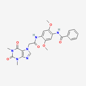 N-(4-{[(1,3-dimethyl-2,6-dioxo-1,2,3,6-tetrahydro-7H-purin-7-yl)acetyl]amino}-2,5-dimethoxyphenyl)benzamide