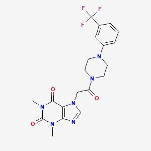 1,3-dimethyl-7-(2-oxo-2-{4-[3-(trifluoromethyl)phenyl]-1-piperazinyl}ethyl)-3,7-dihydro-1H-purine-2,6-dione