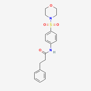 molecular formula C19H22N2O4S B3470039 N-[4-(4-morpholinylsulfonyl)phenyl]-3-phenylpropanamide 