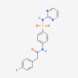 molecular formula C18H15FN4O3S B3470071 2-(4-fluorophenyl)-N-{4-[(2-pyrimidinylamino)sulfonyl]phenyl}acetamide 