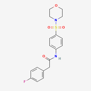 molecular formula C18H19FN2O4S B3470076 2-(4-fluorophenyl)-N-[4-(4-morpholinylsulfonyl)phenyl]acetamide 