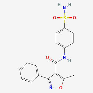 molecular formula C17H15N3O4S B3470099 N-[4-(aminosulfonyl)phenyl]-5-methyl-3-phenyl-4-isoxazolecarboxamide 