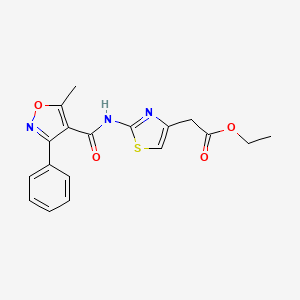 ethyl (2-{[(5-methyl-3-phenyl-4-isoxazolyl)carbonyl]amino}-1,3-thiazol-4-yl)acetate