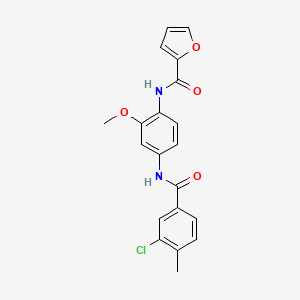 N-{4-[(3-chloro-4-methylbenzoyl)amino]-2-methoxyphenyl}-2-furamide