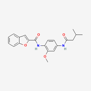 N-{2-methoxy-4-[(3-methylbutanoyl)amino]phenyl}-1-benzofuran-2-carboxamide