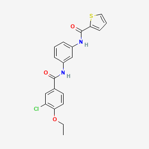 molecular formula C20H17ClN2O3S B3470124 N-{3-[(3-chloro-4-ethoxybenzoyl)amino]phenyl}-2-thiophenecarboxamide 