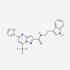 5-(2-furyl)-N-[2-(1H-indol-3-yl)ethyl]-7-(trifluoromethyl)pyrazolo[1,5-a]pyrimidine-2-carboxamide