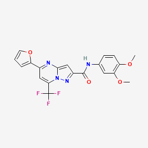 N-(3,4-dimethoxyphenyl)-5-(2-furyl)-7-(trifluoromethyl)pyrazolo[1,5-a]pyrimidine-2-carboxamide