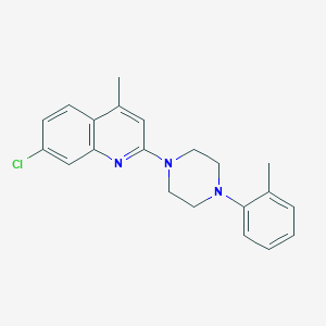 molecular formula C21H22ClN3 B3470194 7-chloro-4-methyl-2-[4-(2-methylphenyl)-1-piperazinyl]quinoline 