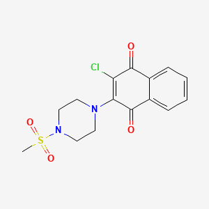 2-chloro-3-[4-(methylsulfonyl)-1-piperazinyl]naphthoquinone