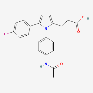 3-[1-[4-(acetylamino)phenyl]-5-(4-fluorophenyl)-1H-pyrrol-2-yl]propanoic acid