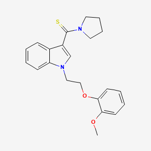 molecular formula C22H24N2O2S B3470261 1-[2-(2-methoxyphenoxy)ethyl]-3-(1-pyrrolidinylcarbonothioyl)-1H-indole 