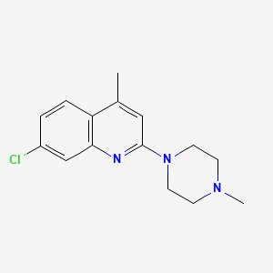 molecular formula C15H18ClN3 B3470285 7-chloro-4-methyl-2-(4-methyl-1-piperazinyl)quinoline 