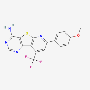 7-(4-methoxyphenyl)-9-(trifluoromethyl)pyrido[3',2':4,5]thieno[3,2-d]pyrimidin-4-amine