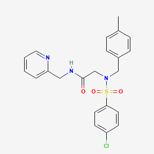 N~2~-[(4-chlorophenyl)sulfonyl]-N~2~-(4-methylbenzyl)-N~1~-(2-pyridinylmethyl)glycinamide