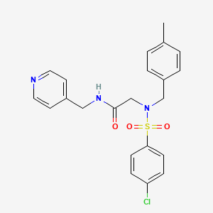 N~2~-[(4-chlorophenyl)sulfonyl]-N~2~-(4-methylbenzyl)-N~1~-(4-pyridinylmethyl)glycinamide