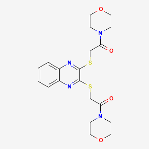 2,3-bis{[2-(4-morpholinyl)-2-oxoethyl]thio}quinoxaline