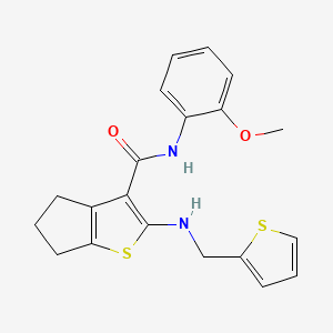 molecular formula C20H20N2O2S2 B3470348 N-(2-methoxyphenyl)-2-[(2-thienylmethyl)amino]-5,6-dihydro-4H-cyclopenta[b]thiophene-3-carboxamide 