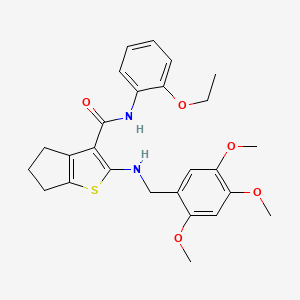 N-(2-ethoxyphenyl)-2-[(2,4,5-trimethoxybenzyl)amino]-5,6-dihydro-4H-cyclopenta[b]thiophene-3-carboxamide