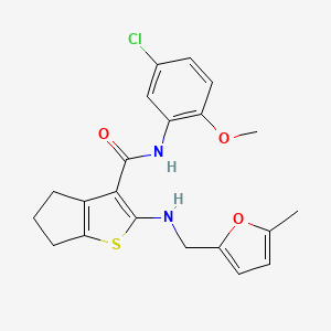 N-(5-chloro-2-methoxyphenyl)-2-{[(5-methyl-2-furyl)methyl]amino}-5,6-dihydro-4H-cyclopenta[b]thiophene-3-carboxamide