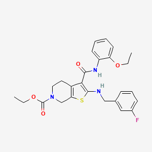 ethyl 3-{[(2-ethoxyphenyl)amino]carbonyl}-2-[(3-fluorobenzyl)amino]-4,7-dihydrothieno[2,3-c]pyridine-6(5H)-carboxylate