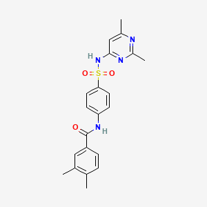 molecular formula C21H22N4O3S B3470407 N-(4-{[(2,6-dimethyl-4-pyrimidinyl)amino]sulfonyl}phenyl)-3,4-dimethylbenzamide 