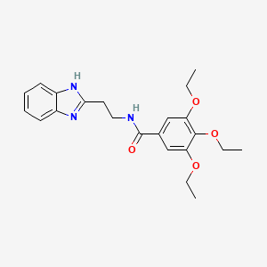 molecular formula C22H27N3O4 B3470412 N-[2-(1H-benzimidazol-2-yl)ethyl]-3,4,5-triethoxybenzamide 