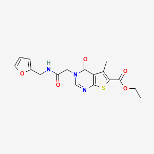 ETHYL 3-({[(FURAN-2-YL)METHYL]CARBAMOYL}METHYL)-5-METHYL-4-OXO-3H,4H-THIENO[2,3-D]PYRIMIDINE-6-CARBOXYLATE