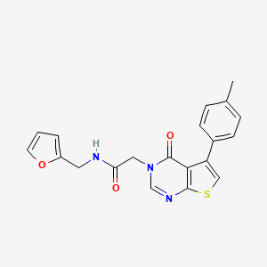 molecular formula C20H17N3O3S B3470444 N-(2-furylmethyl)-2-[5-(4-methylphenyl)-4-oxothieno[2,3-d]pyrimidin-3(4H)-yl]acetamide 