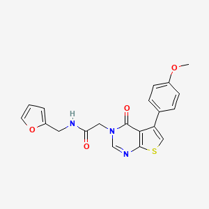 molecular formula C20H17N3O4S B3470453 N-(2-furylmethyl)-2-[5-(4-methoxyphenyl)-4-oxothieno[2,3-d]pyrimidin-3(4H)-yl]acetamide 