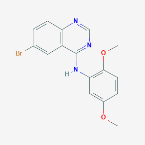 molecular formula C16H14BrN3O2 B3470460 6-bromo-N-(2,5-dimethoxyphenyl)-4-quinazolinamine 