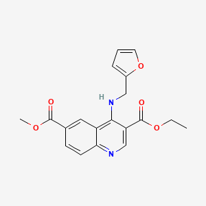 3-ethyl 6-methyl 4-[(2-furylmethyl)amino]-3,6-quinolinedicarboxylate