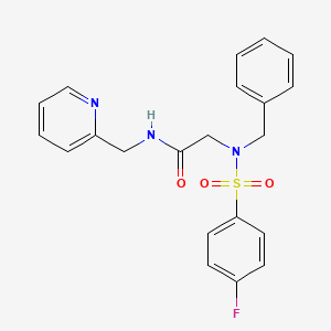 N~2~-benzyl-N~2~-[(4-fluorophenyl)sulfonyl]-N~1~-(2-pyridinylmethyl)glycinamide