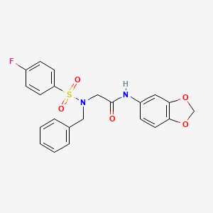 N~1~-1,3-benzodioxol-5-yl-N~2~-benzyl-N~2~-[(4-fluorophenyl)sulfonyl]glycinamide